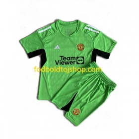 Manchester United Målmand Børn Hjemme Fodboldsæt 2023-24 S/S (+ Korte bukser)